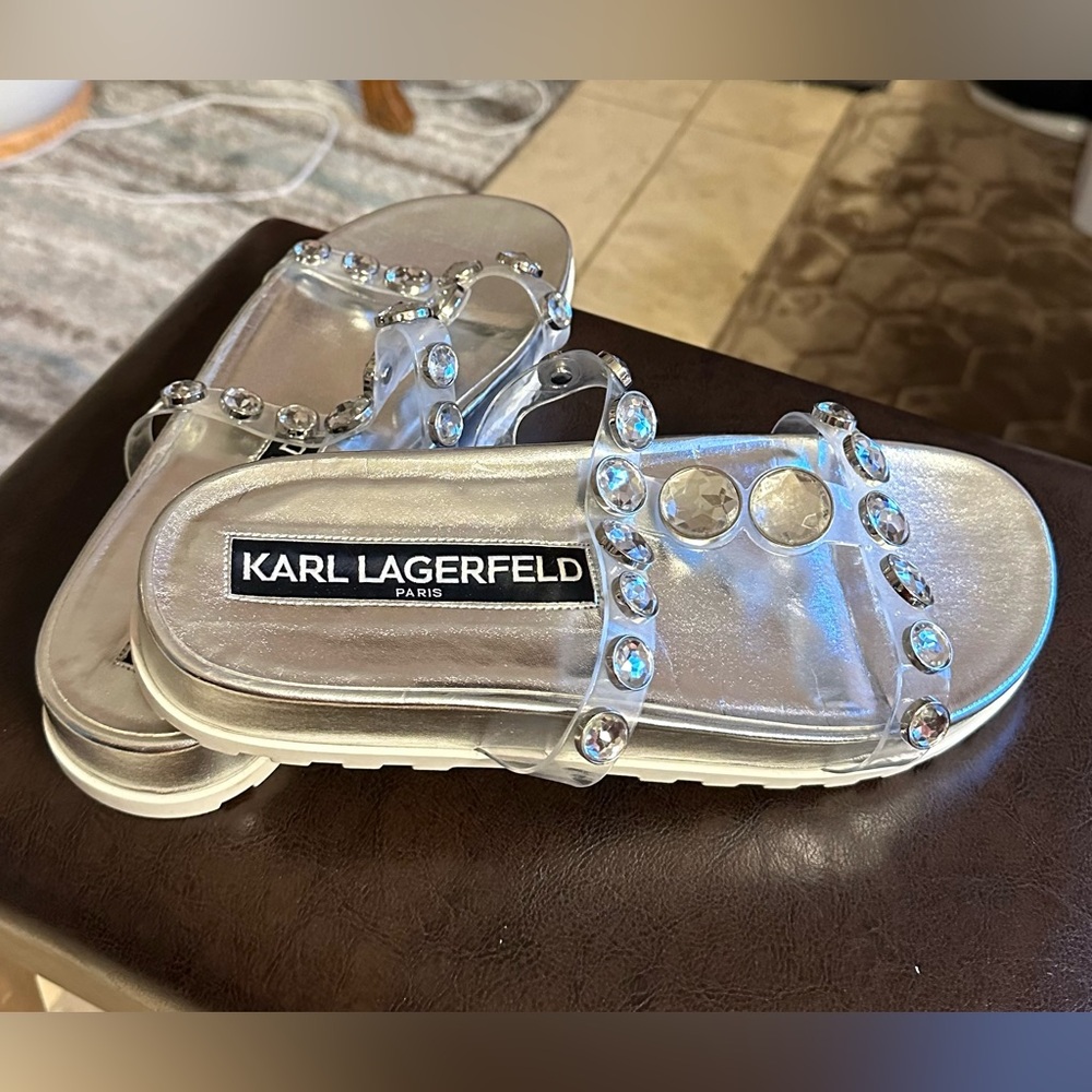 Karl Lagerfield Silver Slide